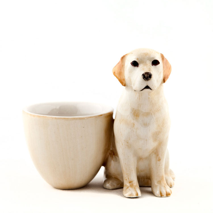 【Quail Ceramics】Labrador (Gold) with Egg Cup